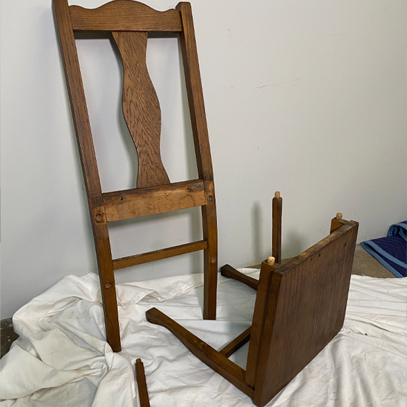 Antique Furniture Repair Restoration Mumford Restoration   Repair Broken Chair Before 